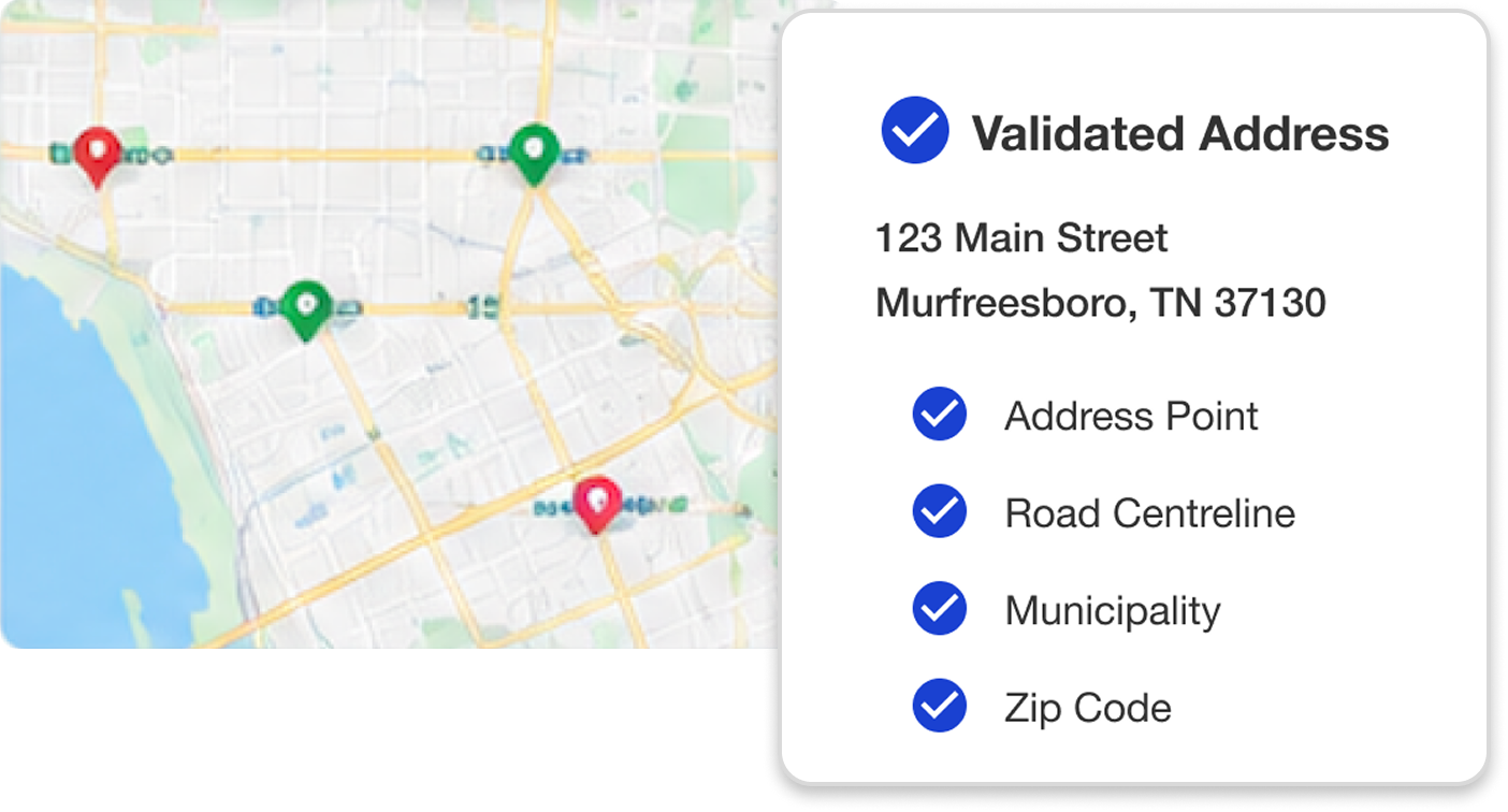 Validated address map preview