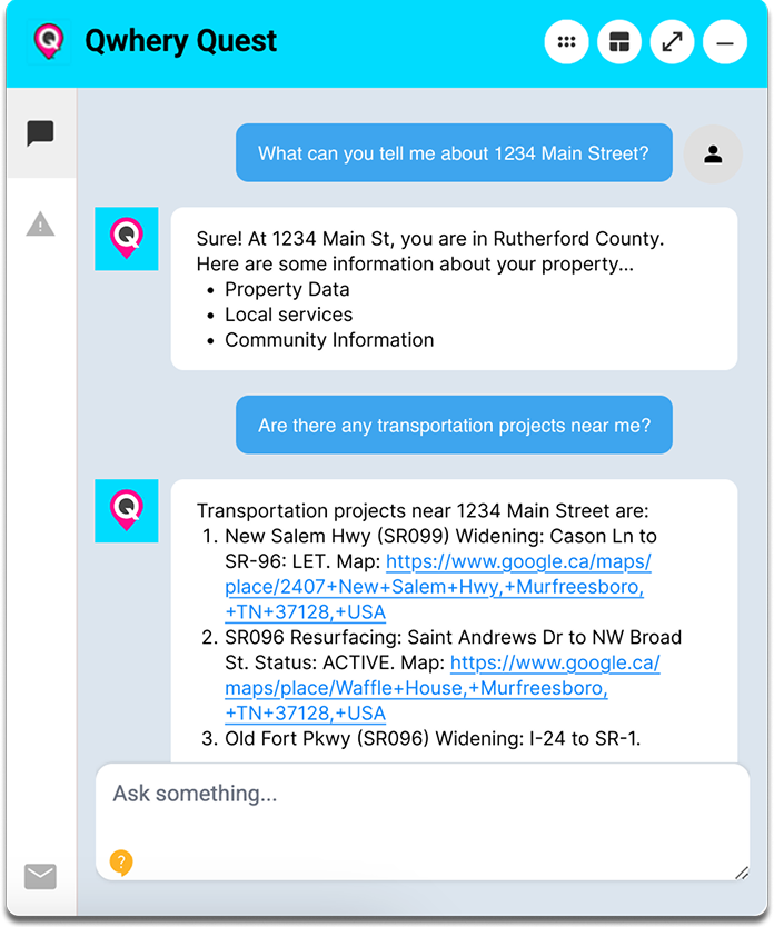 Qwhery Quest chat preview